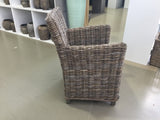 Stuhl Rattan braun-grau, Stuhl braun Rattan