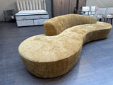 Sofa halbrund gelb, Sitzsofa gelb, Breite 300 cm