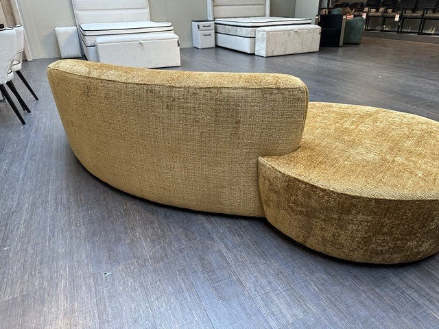 Sofa halbrund gelb, Sitzsofa gelb, Breite 300 cm