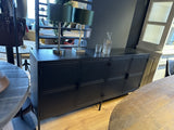 Metall Sideboard Industriedesign, Anrichte schwarz, Sideboard schwarz Metall,   Breite 175 cm