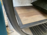 Regal rund, rundes Regal schwarz, Metallregal schwarz rund, Durchmesser 115 cm