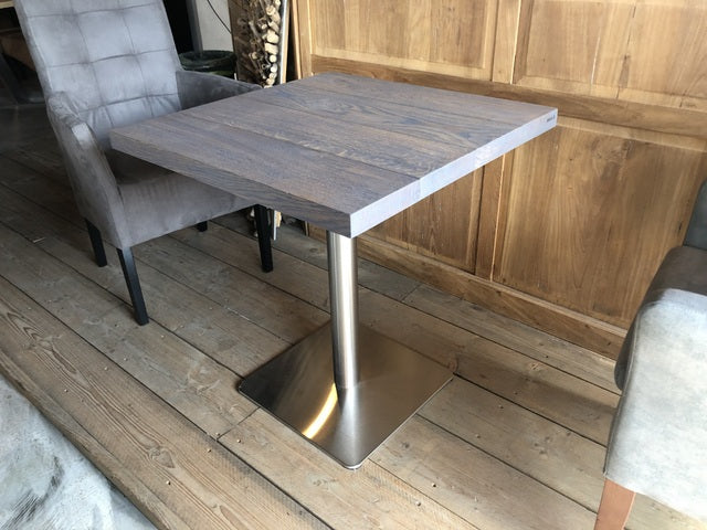 Tischplatte Bistrotisch, Tischplatte Eiche massiv, Tischplatte rechteckig Eiche, Maße 60x60 cm