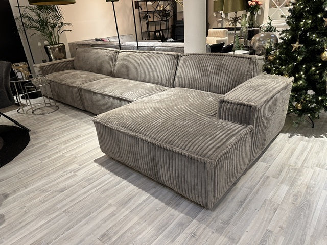 Cord Sofa taupe, Sofa breiter Cord taupe, Breite 408 cm