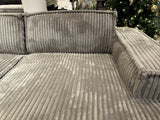 Cord Sofa taupe, Sofa breiter Cord taupe, Breite 408 cm