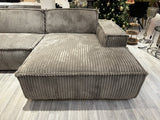 Cord Sofa taupe, Sofa breiter Cord taupe, Breite 408 cm