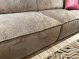 Sofa grau-Silber, Sofa Silber-grau, Breite 415 cm