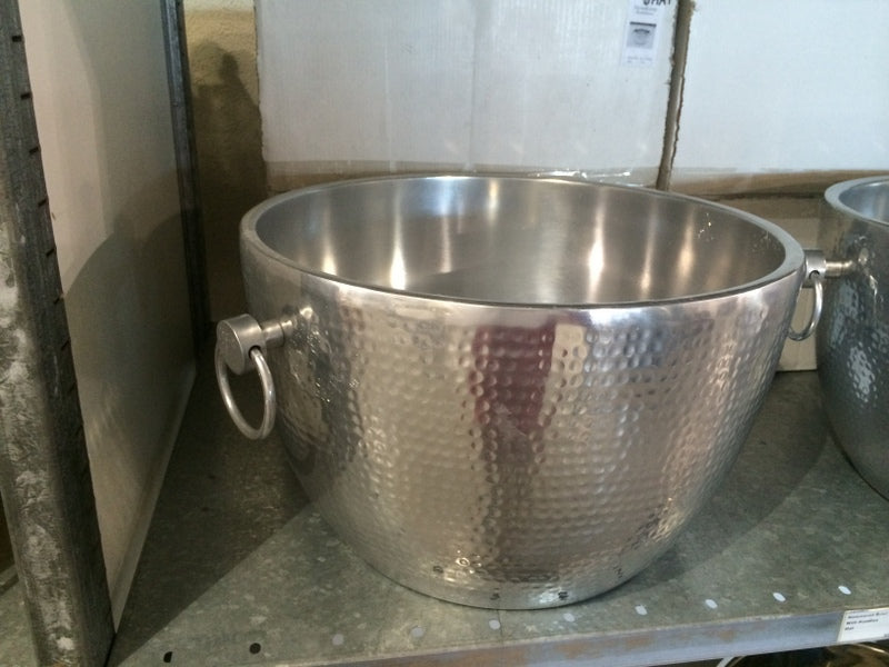 Champagner-Kühler Doppelwandig, Farbe Silber matt, Kühler aus Aluminium, Ø 45 cm