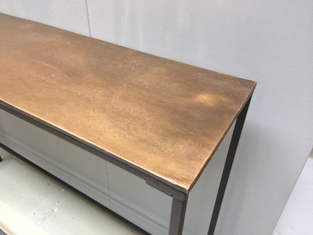 Konsole Bronze  schwarz, Wandtisch Metall schwarz, Breite 119 cm