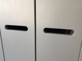 Kleiderschrank grau mit 2 Schubladen, Schrank grau, Breite 94 cm