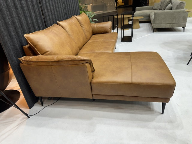 Sofa cognac 3-Sitzer, Ecksofa cognac, Breite 233 cm