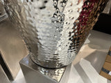 Vase Silber, Bodenvase Silber, Höhe 120 cm