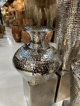 Vase Silber, Bodenvase Silber, Höhe 120 cm