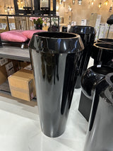 Bodenvase schwarz, Bodenvase Metall groß, Vase schwarz, Höhe 120 cm