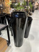 Bodenvase schwarz, Bodenvase Metall groß, Vase schwarz, Höhe 120 cm – Richhome