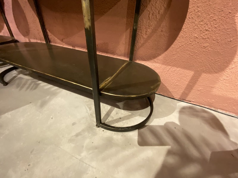 Regal Metall, Metallregal Bronze antik, Breite 119 cm