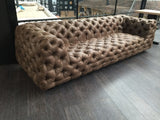 Chesterfield Sofa braun, Sofa braun Chesterfield, Breite 258 cm