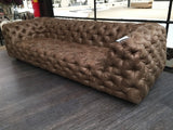 Chesterfield Sofa braun, Sofa braun Chesterfield, Breite 258 cm