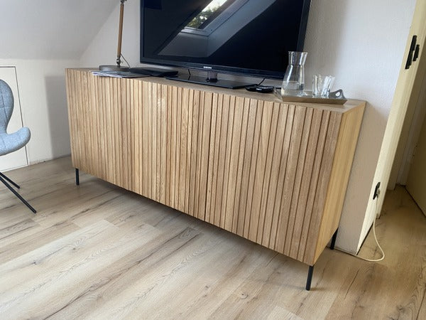 Sideboard Eiche furniert, Anrichte Eiche-Natur, Breite 180 cm