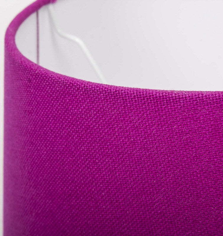 Lampenschirm für Tischleuchte, Form rund, Farbe Pink, Durchmesser 25 cm