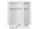 Kleiderschrank weiß, Schrank weiß, Breite 140 cm