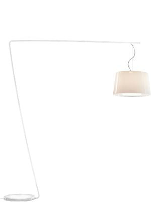 Design-Stehleuchte mit Doppelschirm, Lampenschirm Ø 52 cm