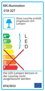 Wandleuchte Metall chrom Acryl weiß LED