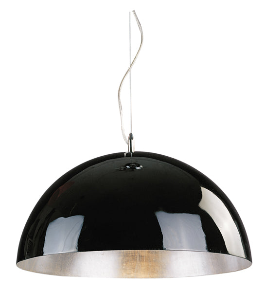 Moderne Pendelleuchte Kuppel, in Farbe Schwarz-Silber, Durchmesser 250 cm