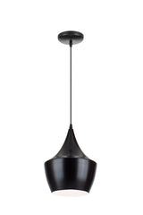 Hängelampe, Hängeleuchte Farbe Schwarz-Weiß, Pendelleuchte, Durchmesser 24 cm