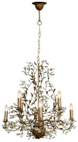 Kronleuchter 8 flammig, Farbe rost-braun Durchmesser 70 cm