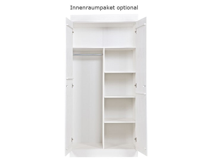 Kleiderschrank Weiß, Schrank, Breite 94 cm