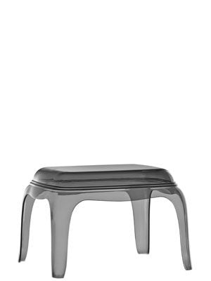 Beistelltisch grau-transparent, Couchtisch grau, Hocker Kunsstoff