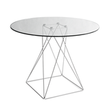 Moderner Tisch rund, Tischplatte aus Glas, Ø 100 cm