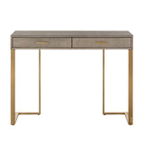 Konsole Gold,  Wandtisch mit Schubladen, Konsole 2 Schubladen Gold, Breite 110 cm