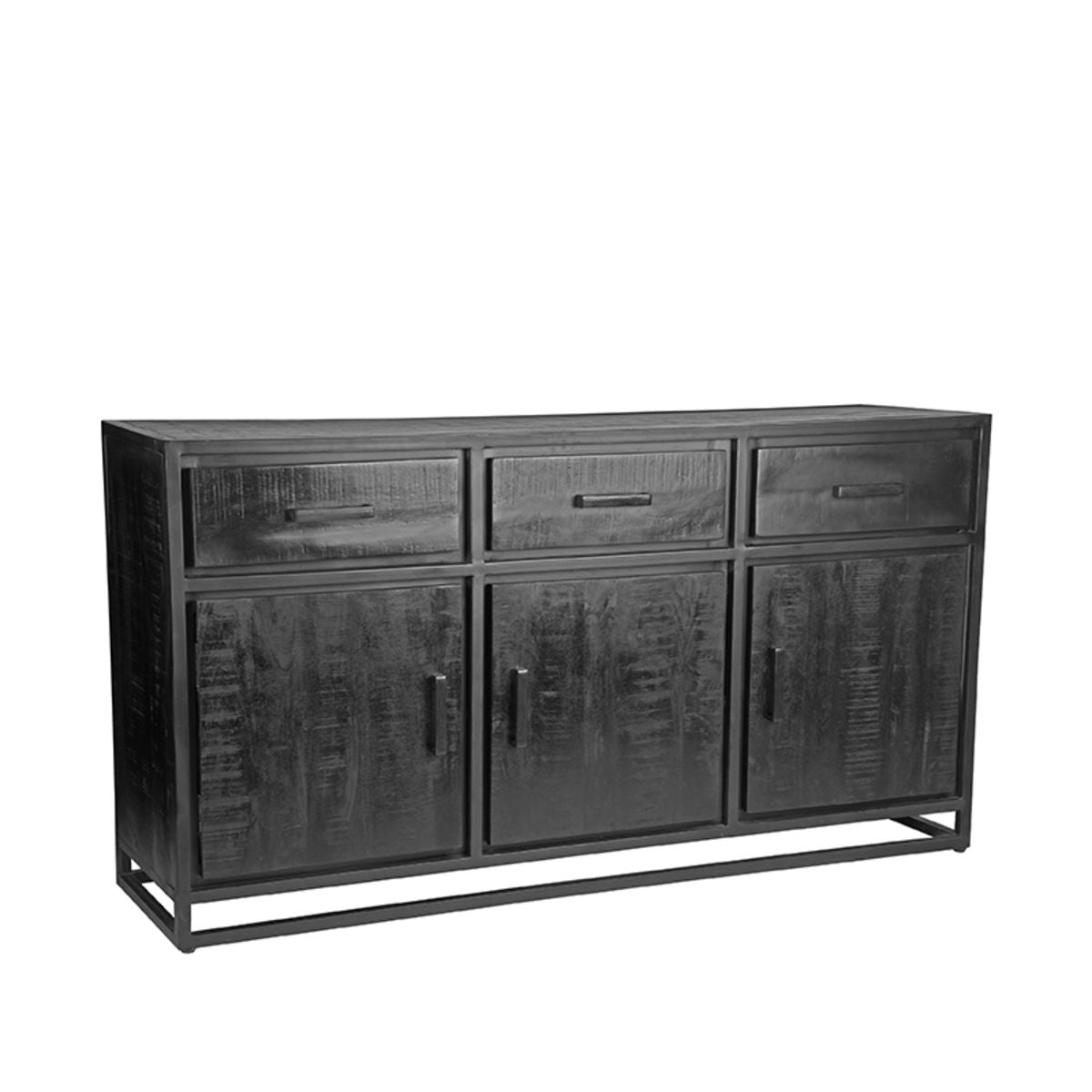 Sideboard schwarz, Anrichte schwarz, Kommode schwarz, Breite 170 cm