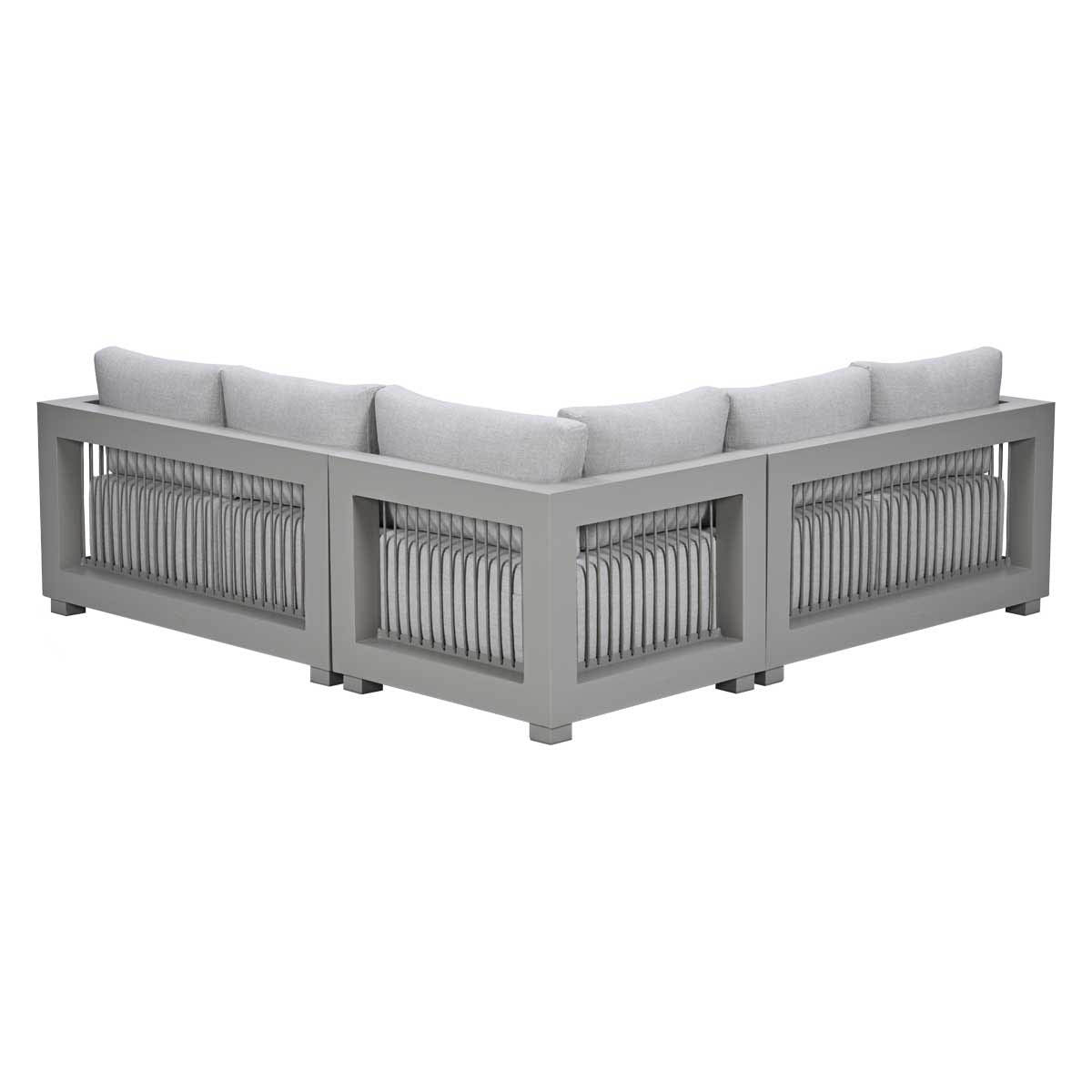 Gartenlounge taupe, Lounge taupe, Garteneckbank taupe, Sitzgruppe Aluminium taupe