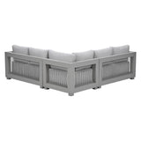 Gartenlounge taupe, Lounge taupe, Garteneckbank taupe, Sitzgruppe Aluminium taupe