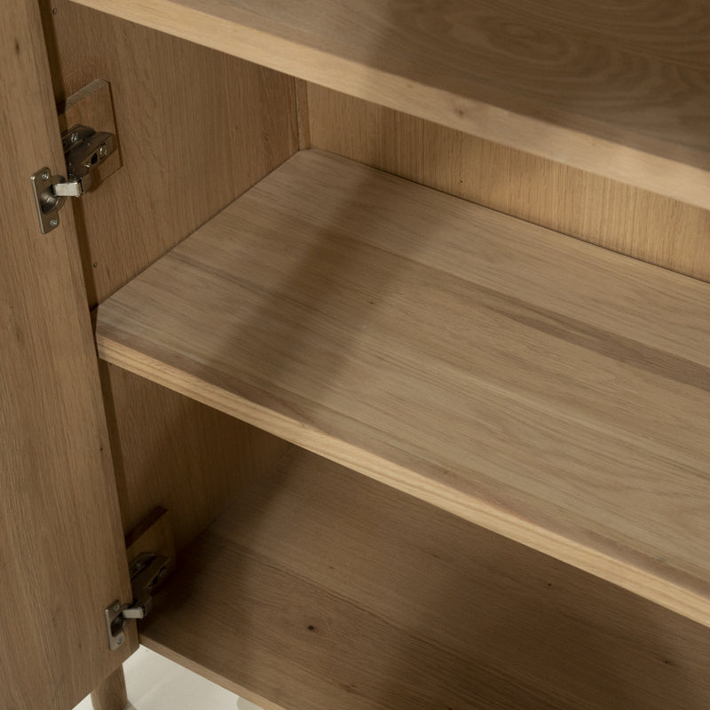 Kleiderschrank Holz furniert, Schrank  Naturholz, Wohnzimmerschrank Holz, Breite 102 cm