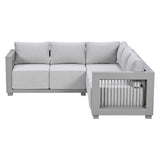 Gartenlounge taupe, Lounge taupe, Garteneckbank taupe, Sitzgruppe Aluminium taupe