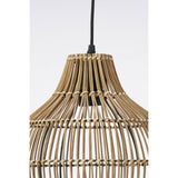 Rattan Hängeleuchte, Hängeleuchte Naturell/ dunkel braun, Rattan Look, Ø30x31,5 cm