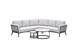 Gartenlounge taupe, Garten Sitzecke taupe, Lounge taupe, Sitzgruppe Aluminium taupe