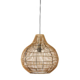 Rattan Hängeleuchte, Hängeleuchte Naturell/ dunkel braun, Rattan Look, Ø40x41,5 cm