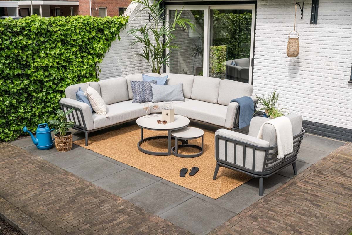 Gartenlounge taupe, Garten Sitzecke taupe, Lounge taupe, Sitzgruppe Aluminium taupe