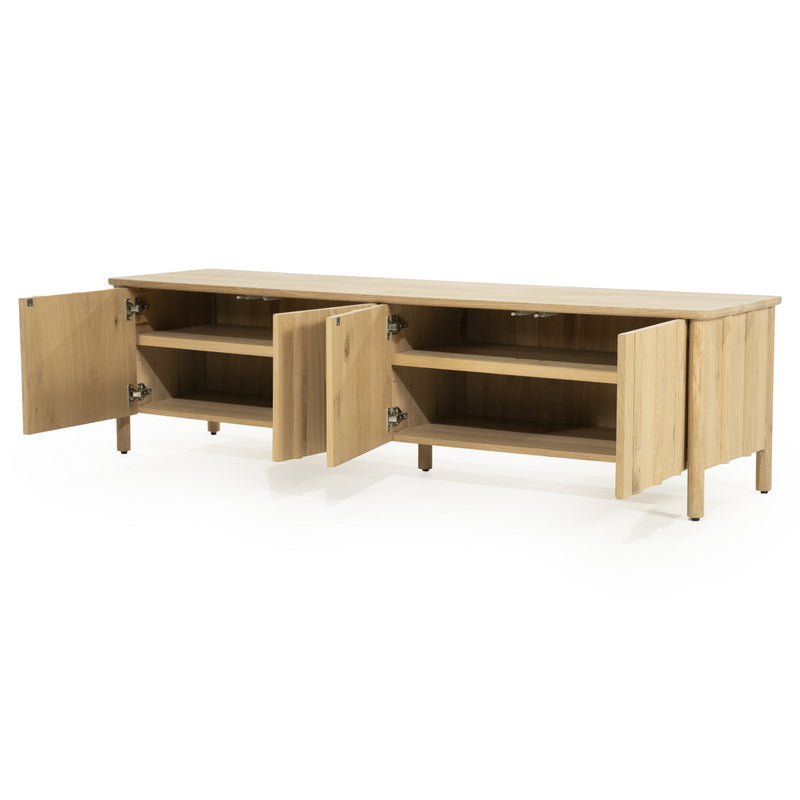 Fernsehschrank Holz furniert, TV Schrank  Naturholz, Lowboard Holz, Breite 183  cm