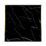 Bistrotisch Gold-schwarz, Esstisch Gold quadratisch, Tisch Gold-schwarz,  Maße 70x70 cm