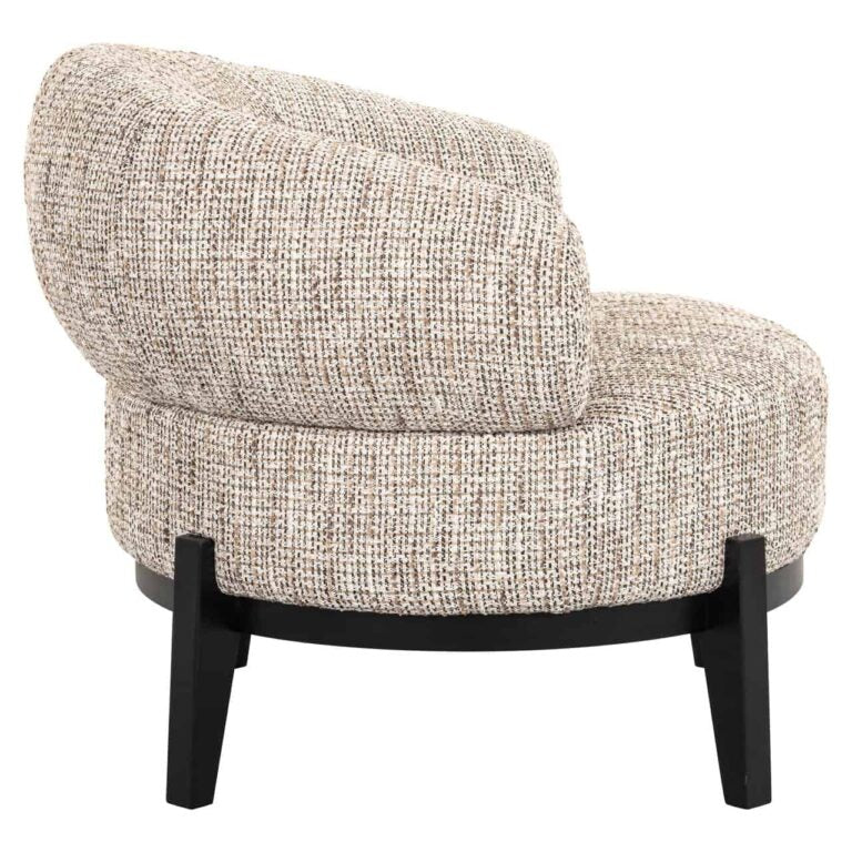 Sessel beige-schwarz, Longe-Sessel beige, Breite 87 cm&nbsp; cm