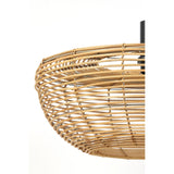 Rattan Hängeleuchte, Hängeleuchte Naturell, Rattan Look, Ø60x25 cm