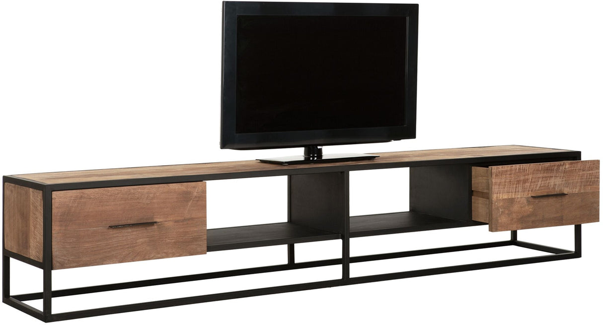 TV Schrank braun, Lowboard  Massivholz, Breite 210 cm