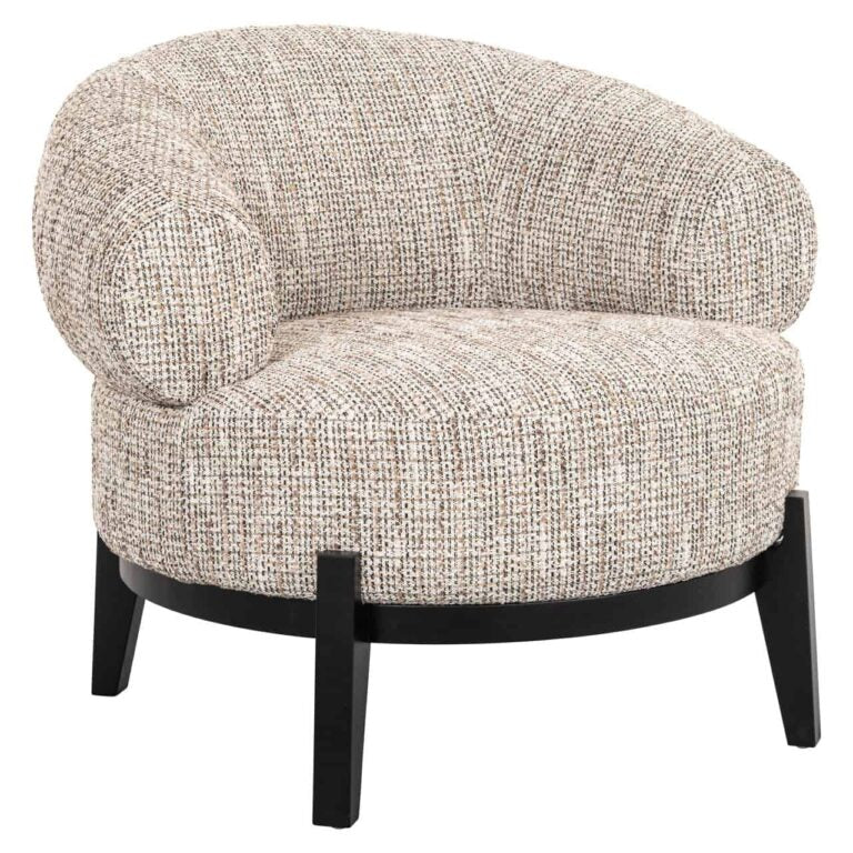 Sessel beige-schwarz, Longe-Sessel beige, Breite 87 cm&nbsp; cm