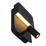 Wandlampe schwarz, LED, USB Ladepunkt