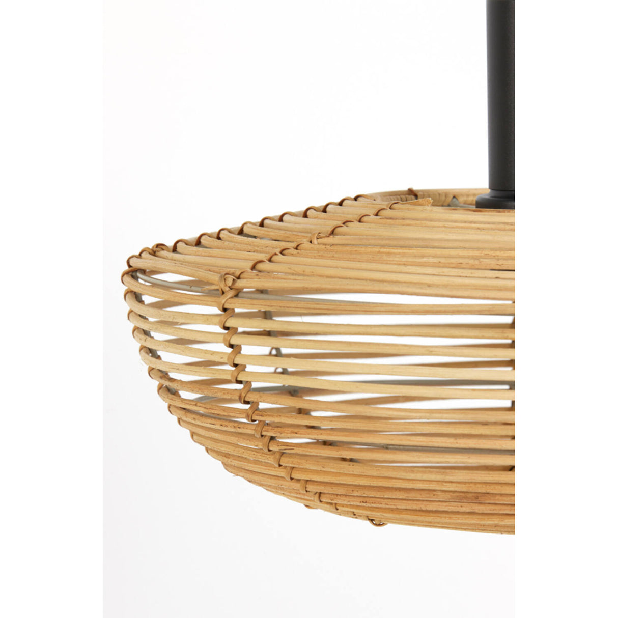 Rattan Hängeleuchte, Hängeleuchte Naturell, Rattan Look, Ø40x15 cm